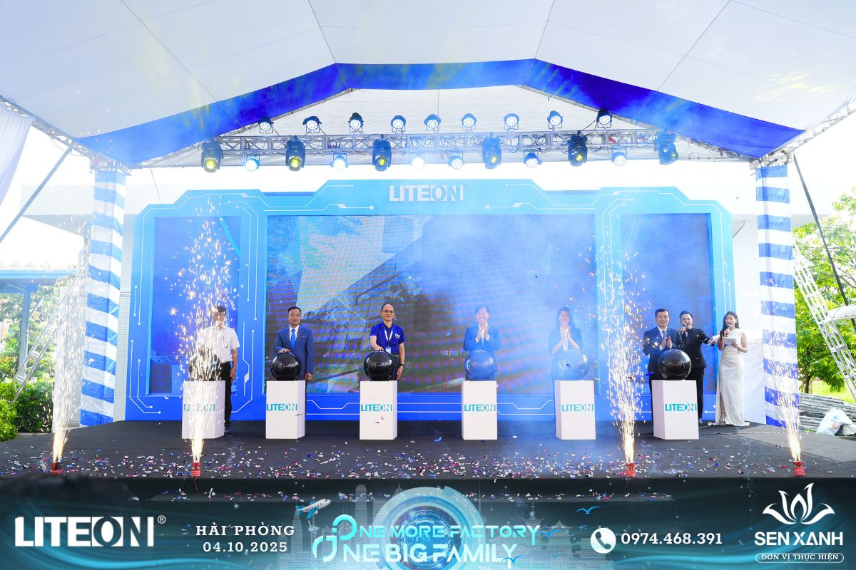 Hệ thống sân khấu LED hiện đai kết hợp pháo điện