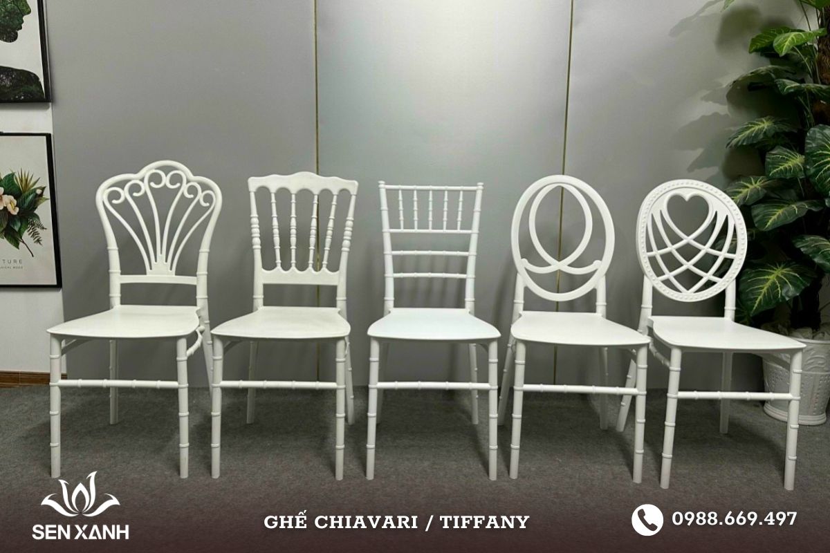 Ghế Chiavari/ Tiffany chất liệu nhựa