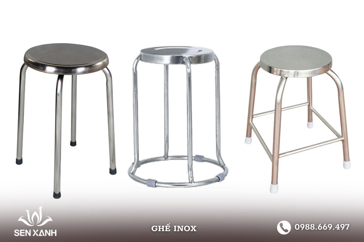 Ghế Inox có thiết kế tối giản dễ dàng vệ sinh, bảo dưỡng và khó hỏng hóc