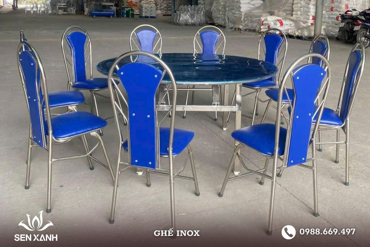Thiết bị Sen Xanh đem đến những mẫu ghế Inox cho thuê với mẫu mã sang trọng
