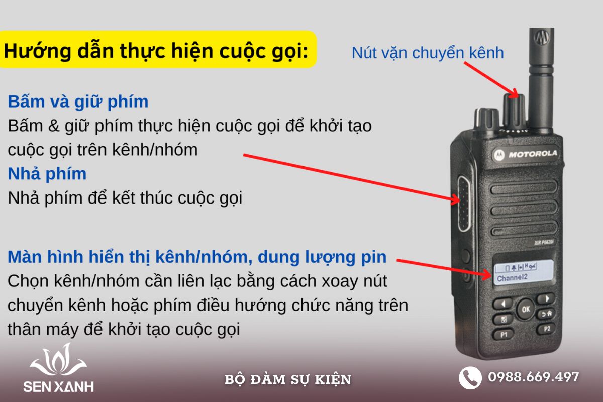 Chính kênh bộ đàm vô cùng dễ dàng
