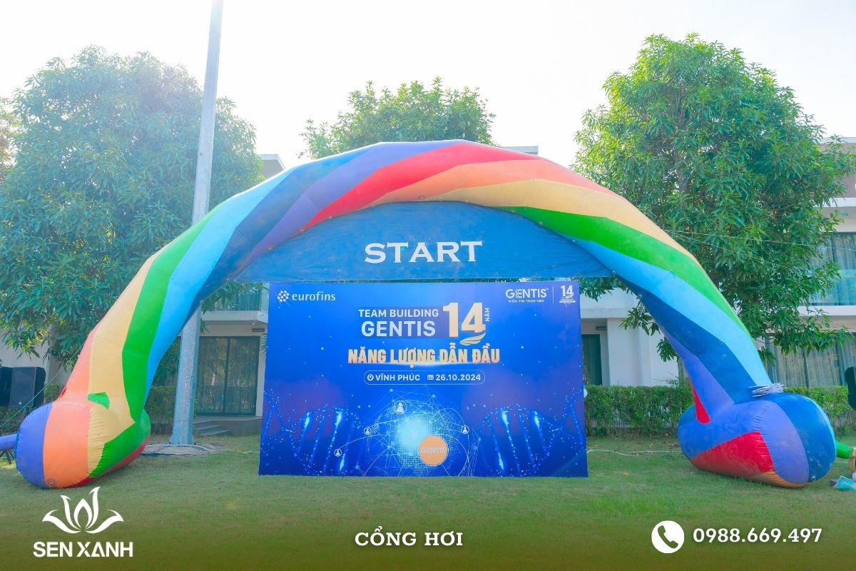Lắp đặt cổng chào hơi chắc chắn