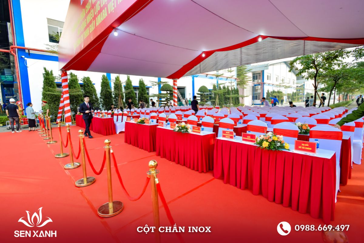Sen Xanh cho thuê cột chắn inox uy tín