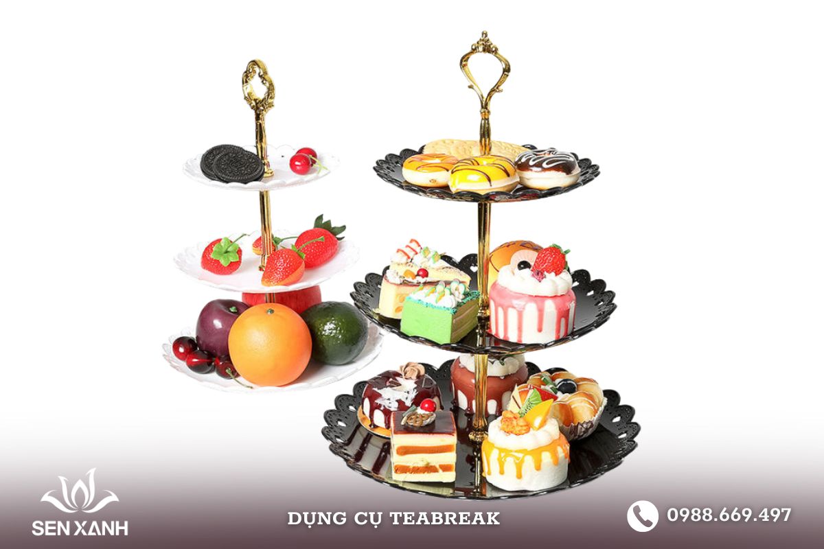 Kệ đựng trái cây, kẹo 3 tầng