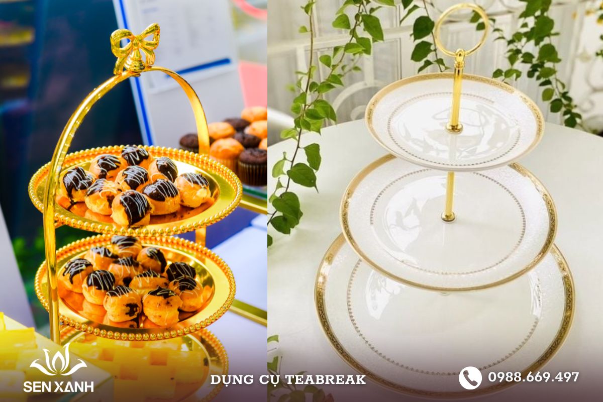 Khay để bánh 3 tầng
