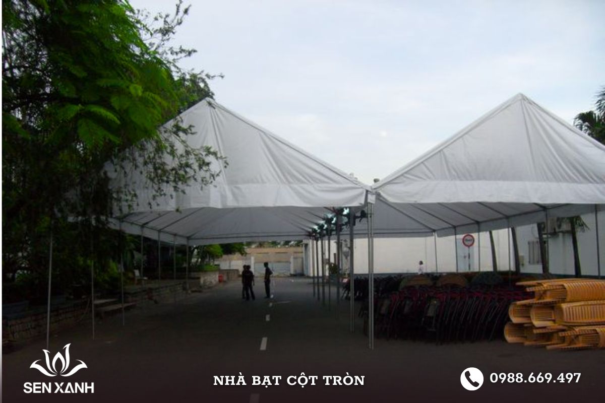Những ưu điểm khi thuê nhà bạt cột tròn tại Sen Xanh