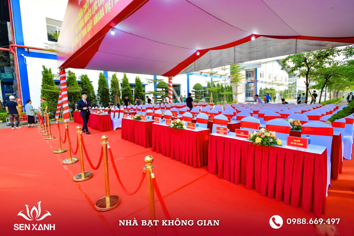 Nhà bạt không gian có đặc tính lắp đặt linh hoạt và dễ dàng