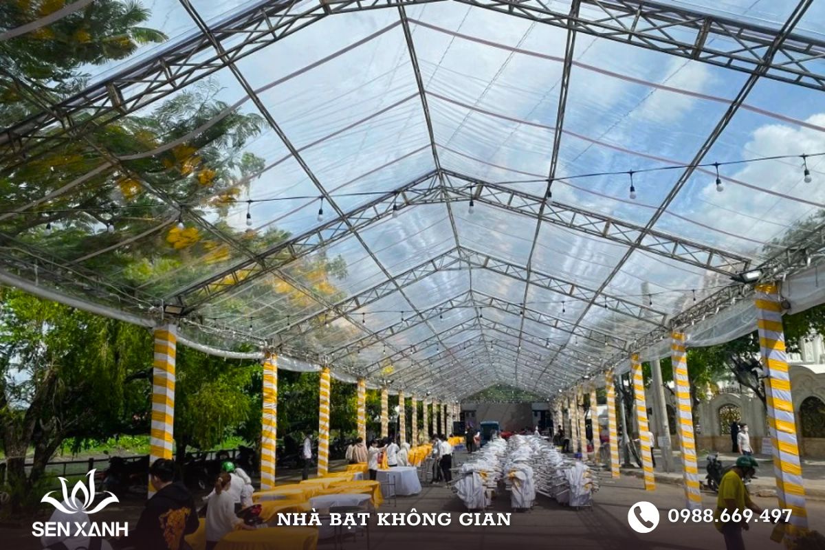 Nhà bạt không gian trong suốt đem đến nhiều ấn tượng 