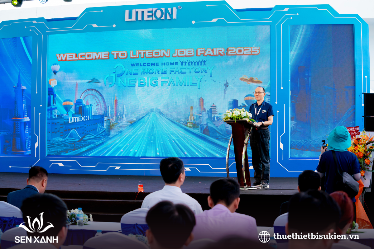 Backdrop sự kiện doanh nghiệp kết hợp màn hình LED Backdrop sự kiện doanh nghiệp kết hợp màn hình LED