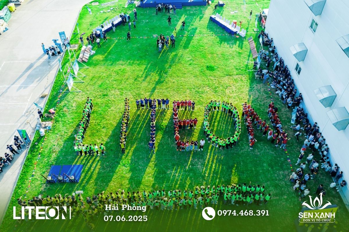 Xếp hình chữ trong Sportday Liteon 2025