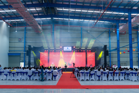Cho thuê màn hình LED sự kiện tất niên tại KCN Yên Phong